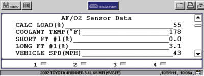 2002 Toyota 4runner diagnostic codes